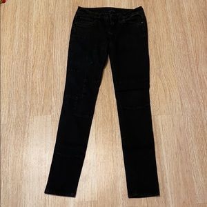 Bebe black patchwork skinny jeans